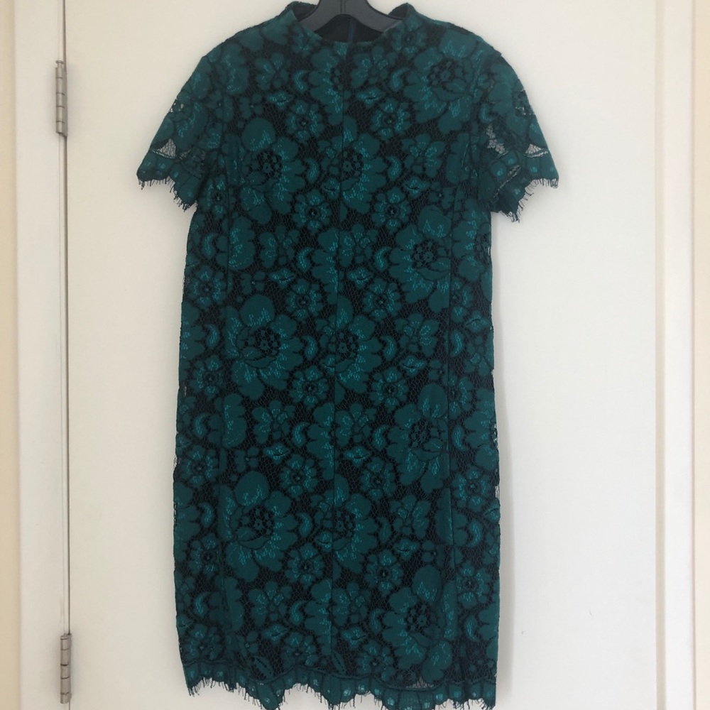 Betsey Johnson green/black lace bodycon dress